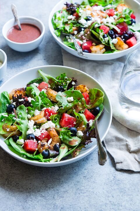 Prawn salad on the Mediterranean diet menu