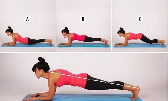Incorrect and correct technique to perform planks to lose belly fat