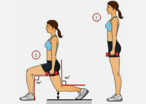 Lunges to lose weight legs